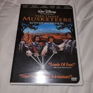 Disney The Three Musketeers DVD - Black and White with Orange Accents
